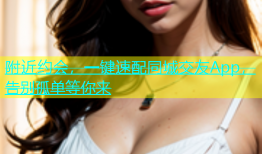 附近约会，一键速配同城交友App，告别孤单等你来
