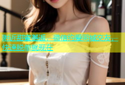 附近甜蜜邂逅，微信约爱同城交友，快速脱单就现在