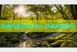 蚌埠同城交友平台，快速找到伴侣