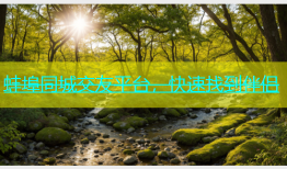 蚌埠同城交友平台，快速找到伴侣