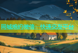 同城炮约微信：快速交友平台